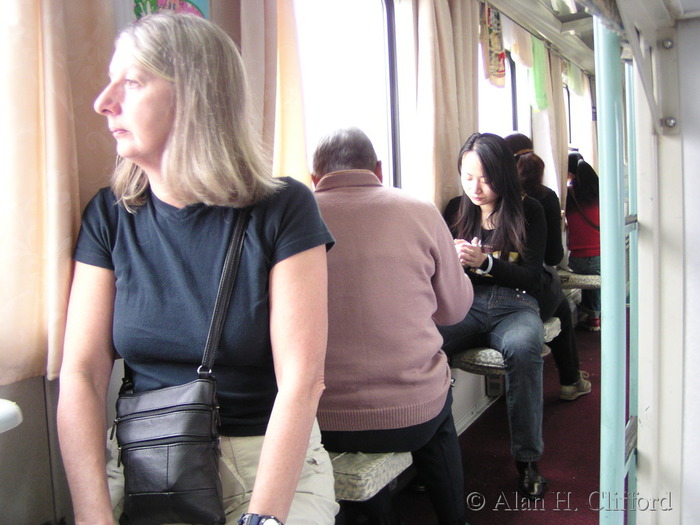 Margaret on the train to Xi&rsquo;an